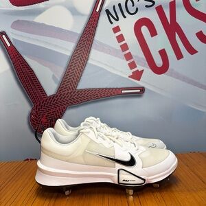 Nike Zoom Force Trout 9 Pro Metal Baseball Cleats White (FB2907-102) Men's 12